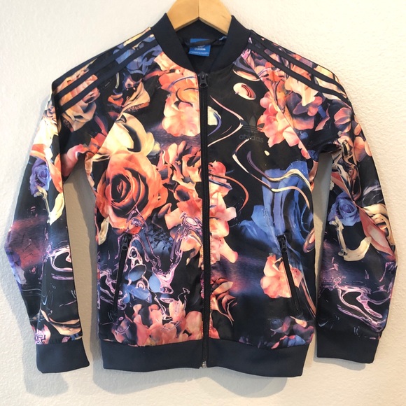 adidas floral bomber jacket womens